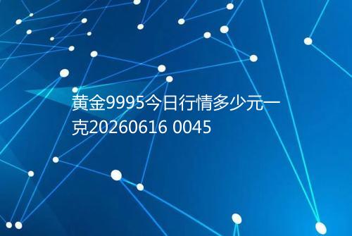 黄金9995今日行情多少元一克20260616 0045
