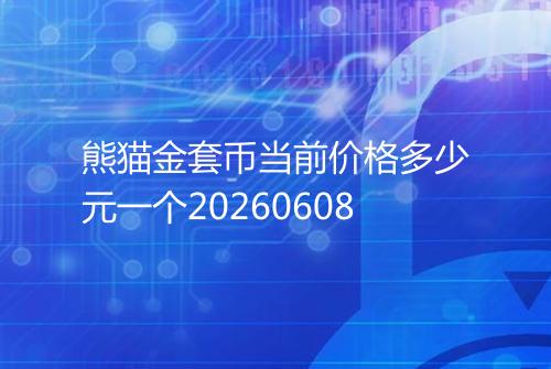熊猫金套币当前价格多少元一个20260608