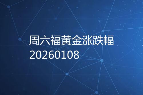 周六福黄金涨跌幅20260108