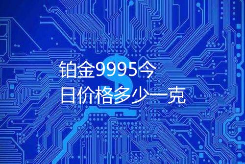 铂金9995今日价格多少一克