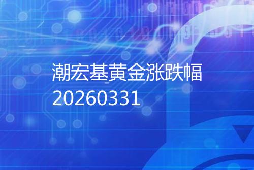 潮宏基黄金涨跌幅20260331