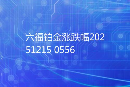 六福铂金涨跌幅20251215 0556