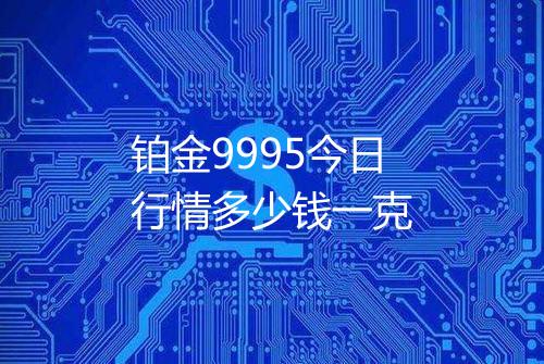 铂金9995今日行情多少钱一克