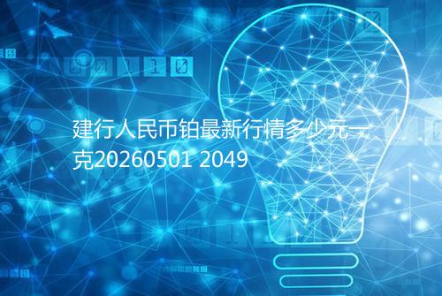 建行人民币铂最新行情多少元一克20260501 2049