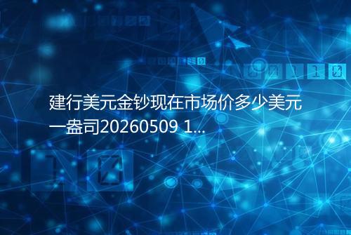 建行美元金钞现在市场价多少美元一盎司20260509 1736