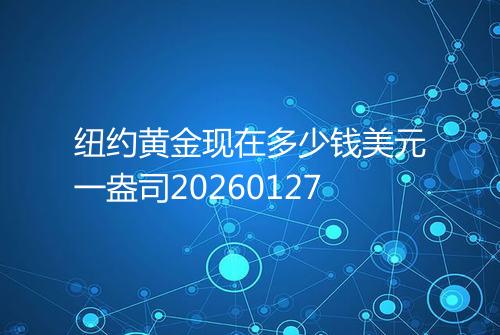 纽约黄金现在多少钱美元一盎司20260127