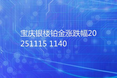 宝庆银楼铂金涨跌幅20251115 1140