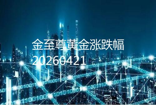 金至尊黄金涨跌幅20260421