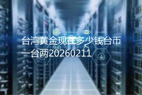 台湾黄金现在多少钱台币一台两20260211