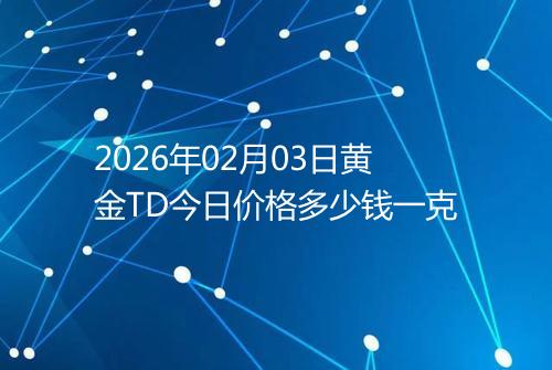 2026年02月03日黄金TD今日价格多少钱一克