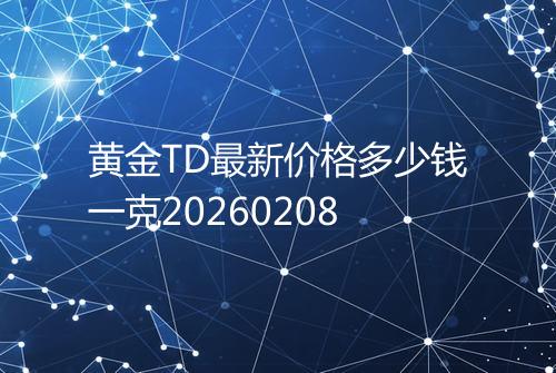 黄金TD最新价格多少钱一克20260208