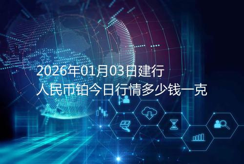 2026年01月03日建行人民币铂今日行情多少钱一克