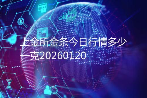 上金所金条今日行情多少一克20260120