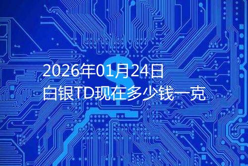 2026年01月24日白银TD现在多少钱一克