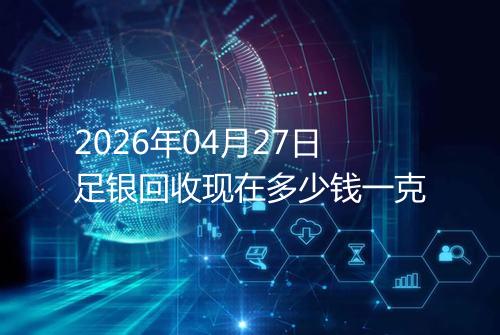 2026年04月27日足银回收现在多少钱一克