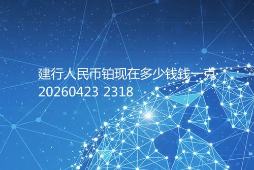 建行人民币铂现在多少钱钱一克20260423 2318