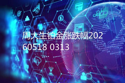 周大生铂金涨跌幅20260518 0313