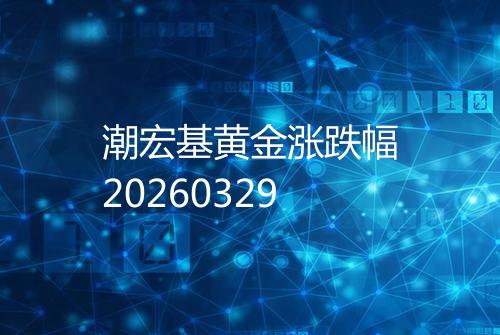 潮宏基黄金涨跌幅20260329