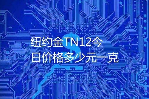 纽约金TN12今日价格多少元一克