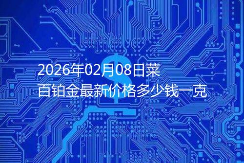 2026年02月08日菜百铂金最新价格多少钱一克