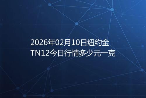 2026年02月10日纽约金TN12今日行情多少元一克