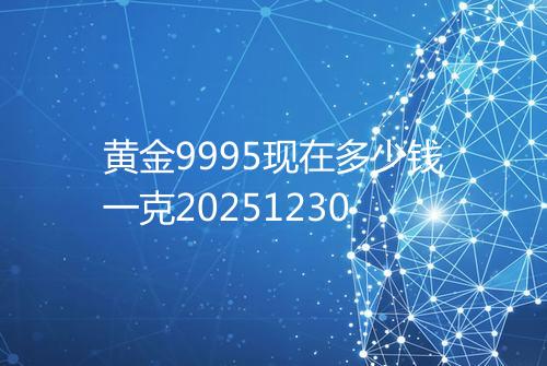 黄金9995现在多少钱一克20251230