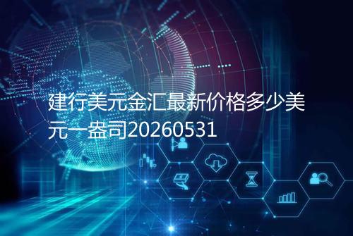 建行美元金汇最新价格多少美元一盎司20260531
