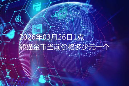 2026年03月26日1克熊猫金币当前价格多少元一个