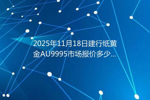 2025年11月18日建行纸黄金AU9995市场报价多少元一克