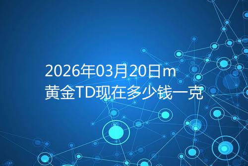 2026年03月20日m黄金TD现在多少钱一克