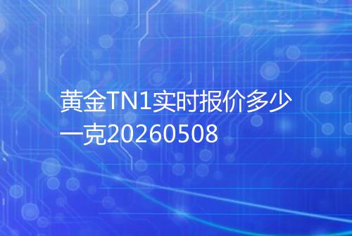 黄金TN1实时报价多少一克20260508