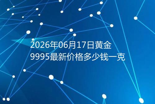 2026年06月17日黄金9995最新价格多少钱一克
