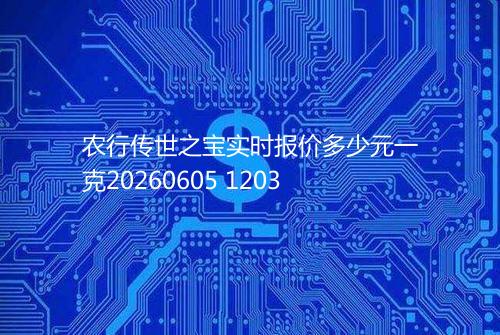 农行传世之宝实时报价多少元一克20260605 1203