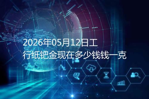 2026年05月12日工行纸钯金现在多少钱钱一克