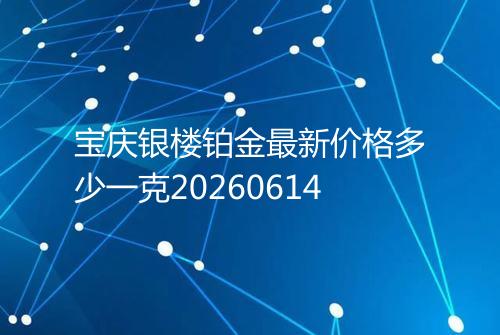 宝庆银楼铂金最新价格多少一克20260614