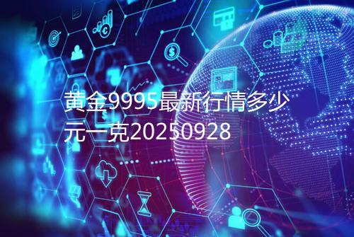 黄金9995最新行情多少元一克20250928